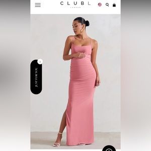 AURELIA CLUB L LONDON
PINK MATERNITY CAMI MAXI DRESS WITH SPLIT SZ 6 US
